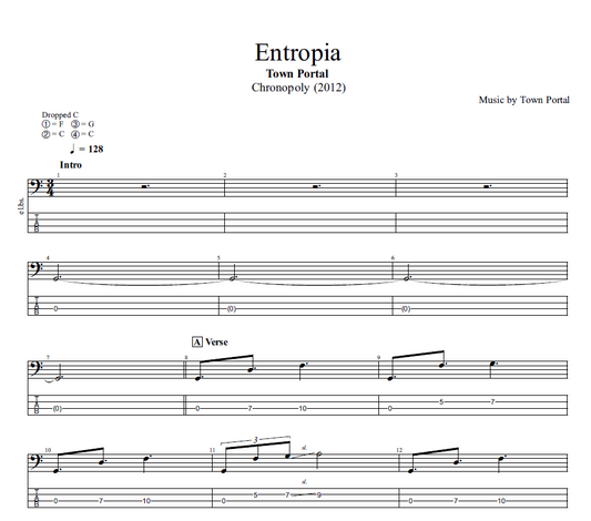 Entropia bass tab